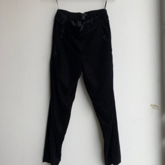 J. Crew Black Velvet Festive Chic Relaxed Cropped Pants / Trousers Women's 00 - Picture 8 of 8